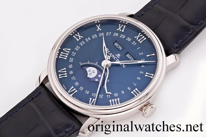 Blancpain 6654-1529-55B Villeret Moon Phase Complete Calendar 40mm - фото 6