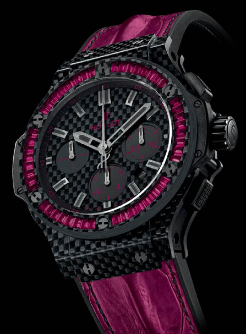 301.QX.1730.HR.1902 Hublot Carbon Bezel Baguette Big Bang 44mm
