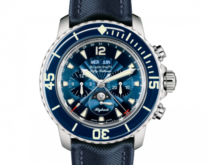 Blancpain 5066F-1140-52B Fifty Fathoms 'Fifty Fathoms' Flyback Chronograph Complete Calendar Moon Phase - фото 1