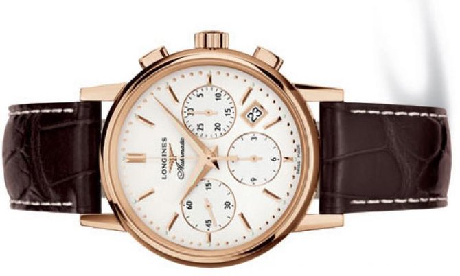 Longines L2.733.8.72.4 Heritage Chronograph Gold - фото 4