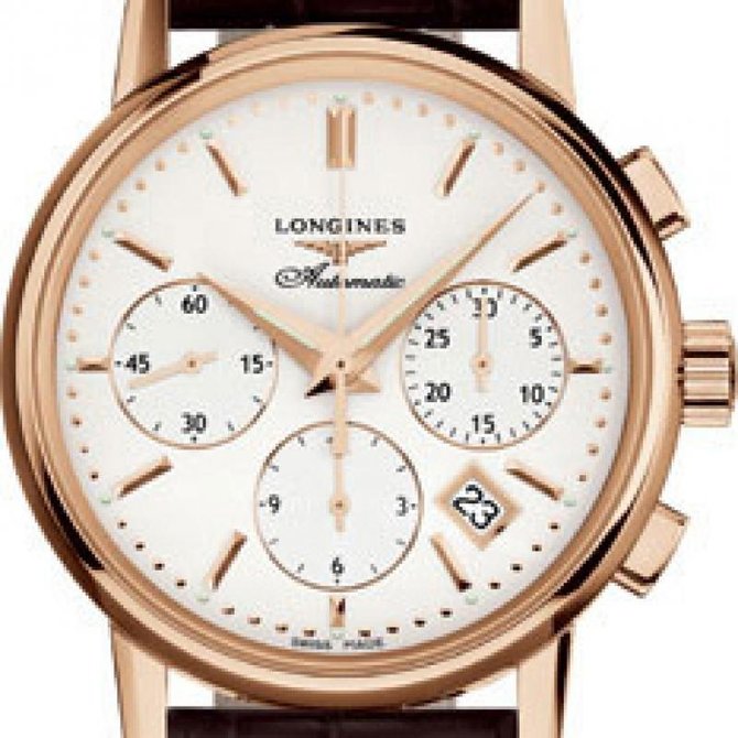 Longines L2.733.8.72.4 Heritage Chronograph Gold - фото 5