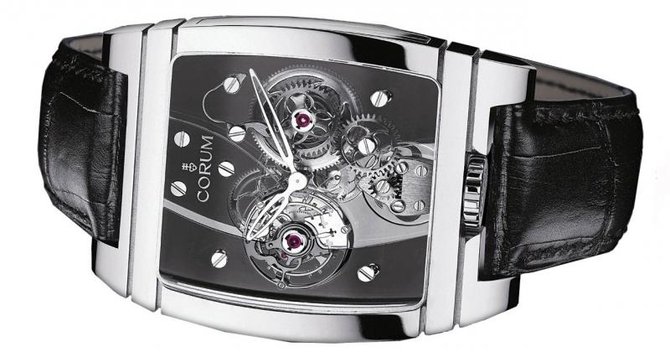 Corum 382.870.59/0F01 0000 Golden Bridges Golden Tourbillon Panoramique Grey Sapphire - фото 3