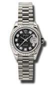 Rolex Datejust Ladies 179179 bkjdp 26mm White Gold