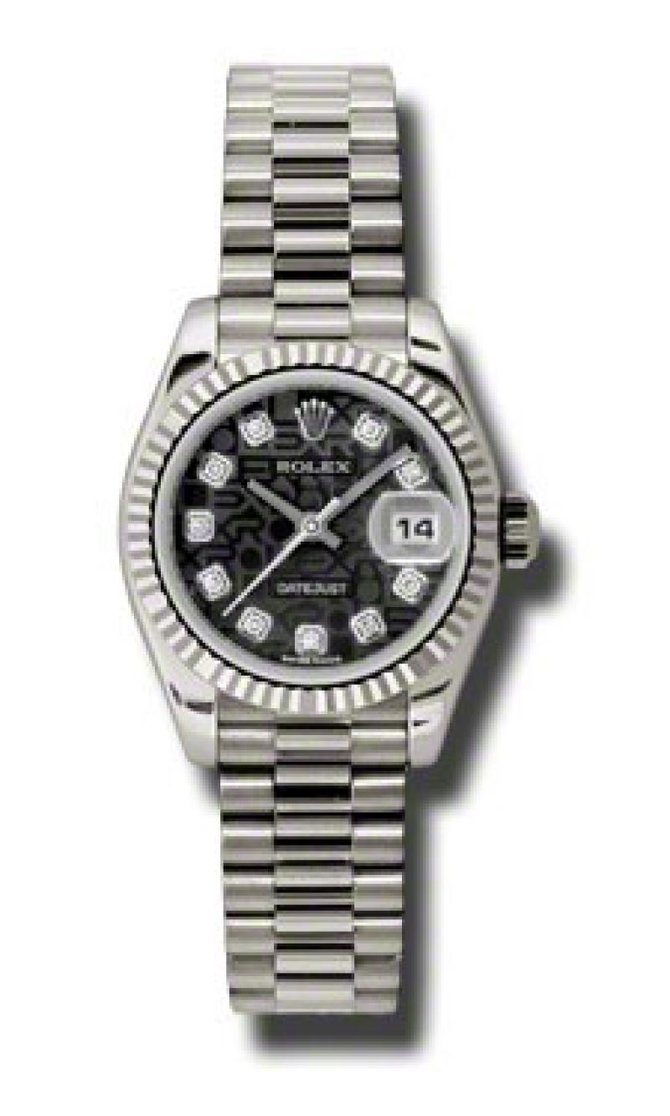 Rolex 179179 bkjdp Datejust Ladies 26mm White Gold - фото 1