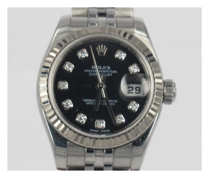Rolex 179179 bkdp Datejust Ladies 26mm White Gold - фото 3