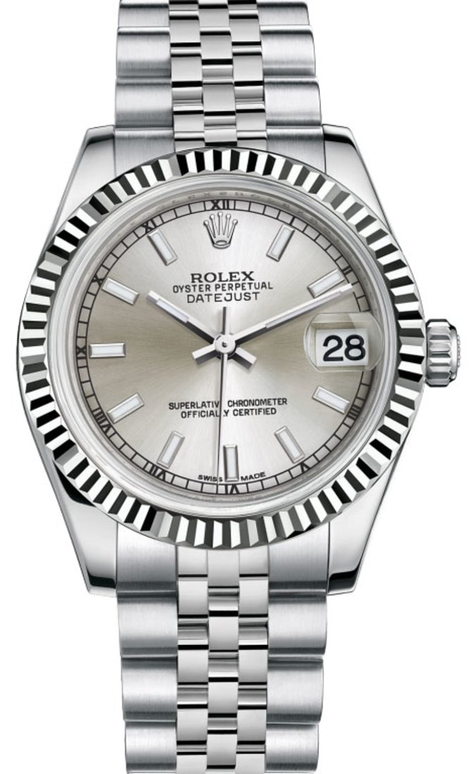 Rolex 178274 ssj Datejust 31mm Steel and White Gold