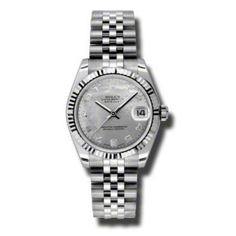 178274 wgdmdaj Rolex 31mm Steel and White Gold Datejust