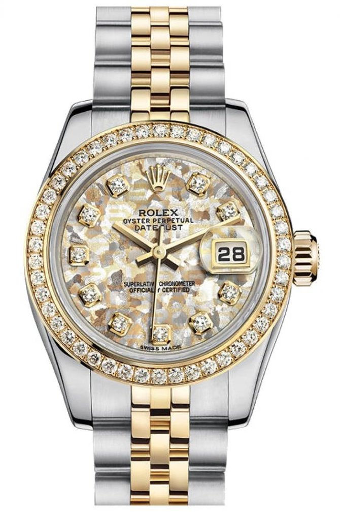 Rolex 179383 Gold Cristals Gray Datejust Ladies 26mm Steel and Yellow Gold - фото 1
