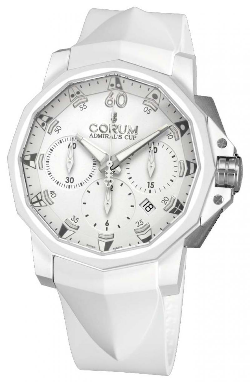753.802.02/F379 AA31 Corum Admiral`s Cup Challenger Chrono Rubber 44 Admirals Cup Challenger