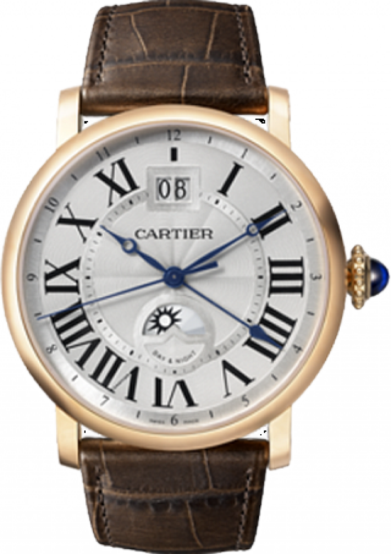 W1556220 Cartier Large Date Second Time Zone Rotonde De Cartier