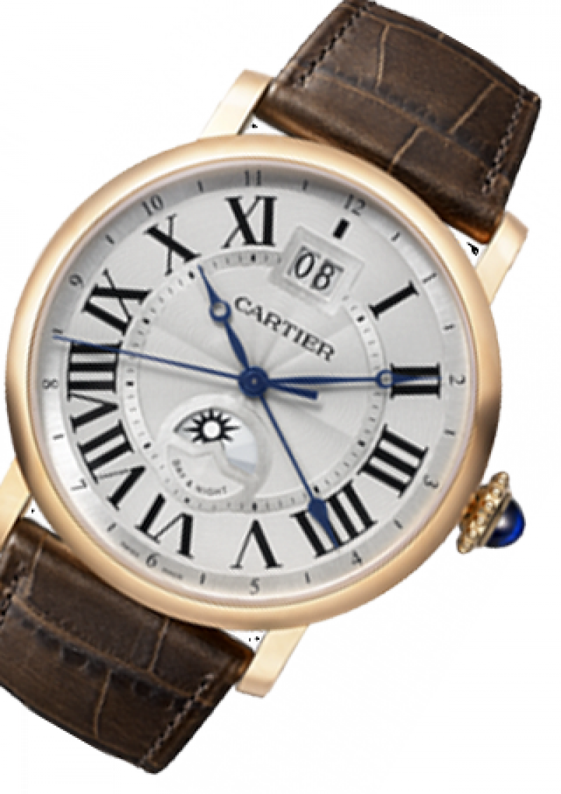 W1556220 Cartier Large Date Second Time Zone Rotonde De Cartier