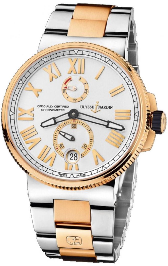 Ulysse Nardin 1185-122-8M/41 Marine Manufacture Chronometer 45 mm Steel RG Bracelet