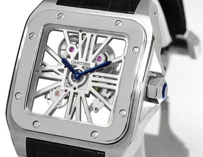 Cartier W2020018 Santos De Cartier Santos 100 Skeleton - фото 3
