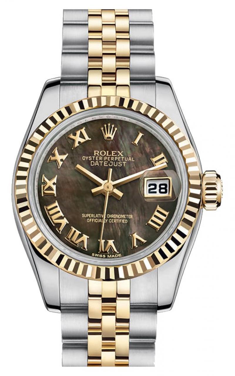 179173 dkmrj Rolex 26mm Steel and Yellow Gold Datejust Ladies