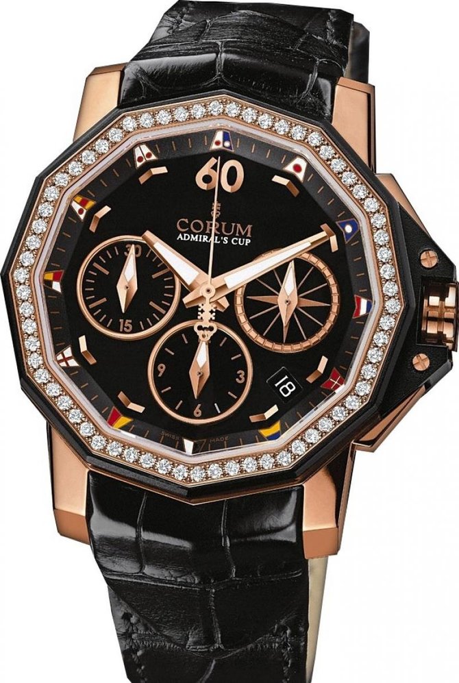 Corum 984.970.85/0081 PN23 Admirals Cup Challenger Admiral`s Cup Challenger 40 Chrono Diamonds - фото 1