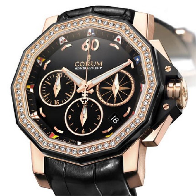 Corum 984.970.85/0081 PN23 Admirals Cup Challenger Admiral`s Cup Challenger 40 Chrono Diamonds - фото 2
