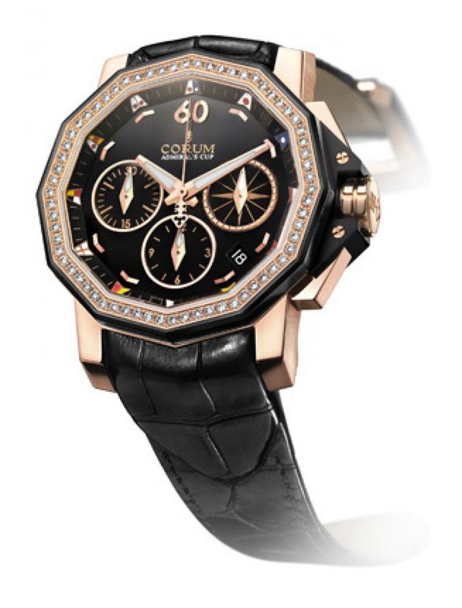 Corum 984.970.85/0081 PN23 Admirals Cup Challenger Admiral`s Cup Challenger 40 Chrono Diamonds - фото 3