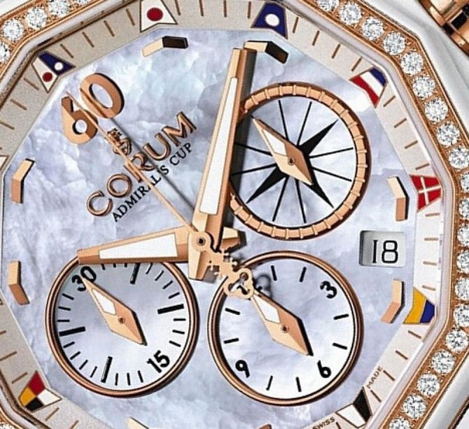 Corum 984.970.85/0089 PN14 Admirals Cup Challenger Admiral`s Cup Challenger 40 Chrono Diamonds - фото 2
