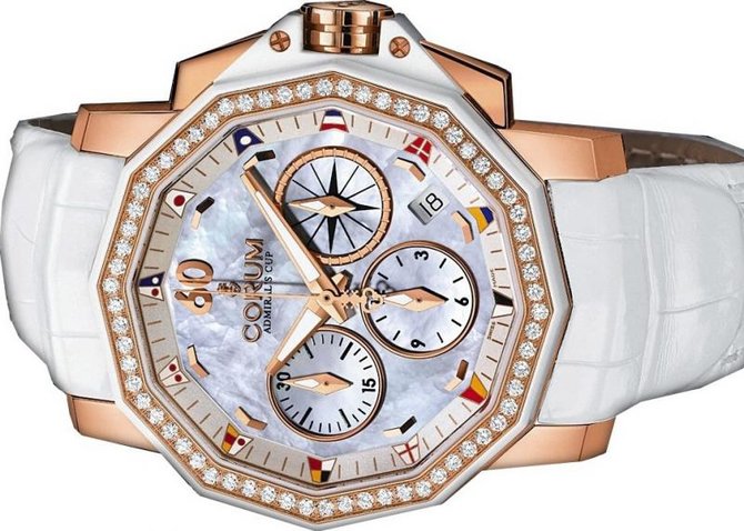 Corum 984.970.85/0089 PN14 Admirals Cup Challenger Admiral`s Cup Challenger 40 Chrono Diamonds - фото 3