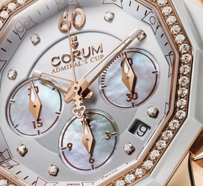 Corum 984.970.85/0089 PN37 Admirals Cup Challenger Admiral`s Cup Challenger 40 Chrono Diamonds - фото 2
