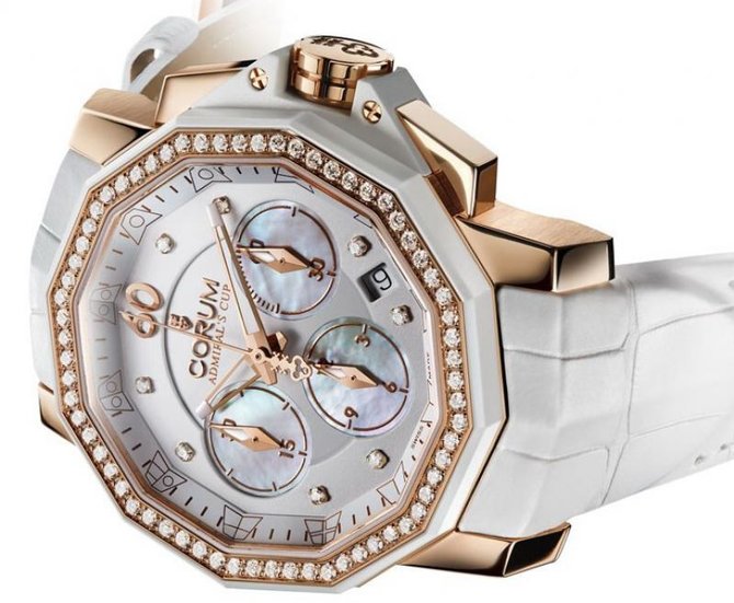 Corum 984.970.85/0089 PN37 Admirals Cup Challenger Admiral`s Cup Challenger 40 Chrono Diamonds - фото 3