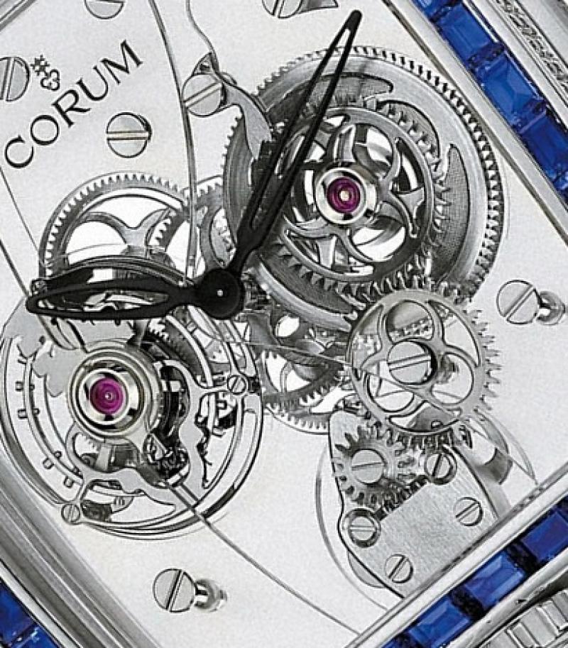 382.853.69/0F83 0000 Corum Golden Tourbillon Panoramique Diamants Golden Bridges