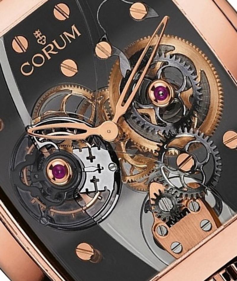 382.870.55/0F01 0000 Corum Golden Tourbillon Panoramique Grey Sapphire Golden Bridges
