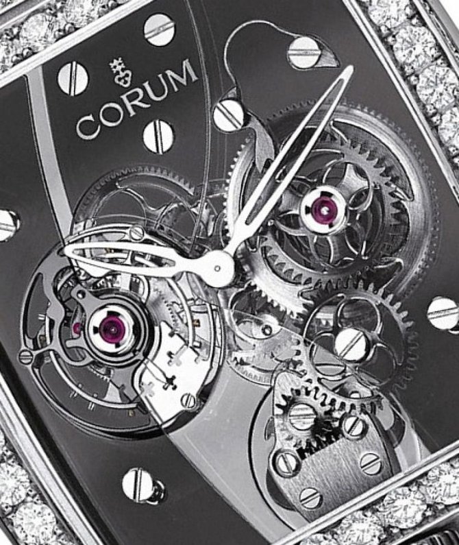 Corum 382.871.69/0F01 0000 Golden Bridges Golden Tourbillon Panoramique Grey Sapphire - фото 2