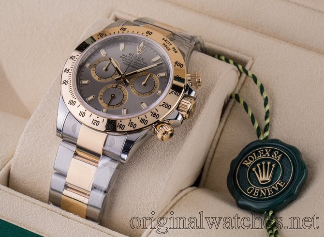 Rolex 116523 grey dial Daytona Cosmograph Bicolor - фото 11