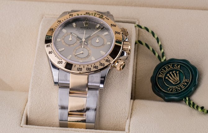 Rolex 116523 grey dial Daytona Cosmograph Bicolor - фото 21