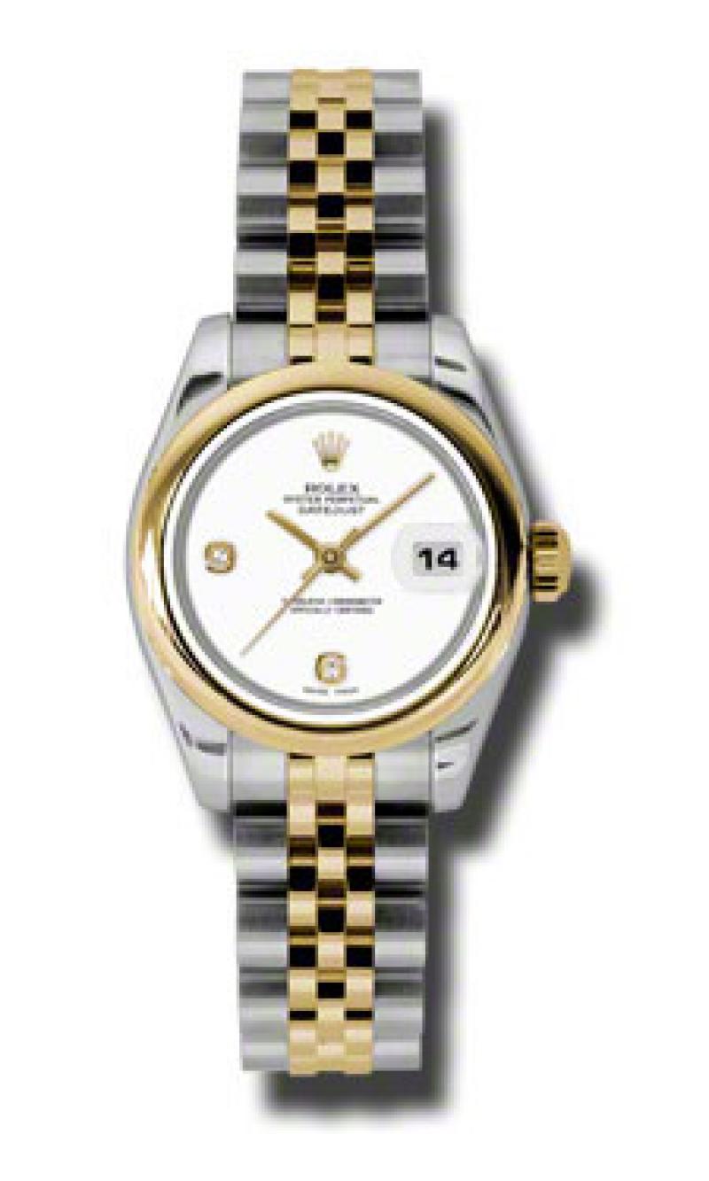 179163 wadj Rolex 26mm Steel and Yellow Gold Datejust Ladies
