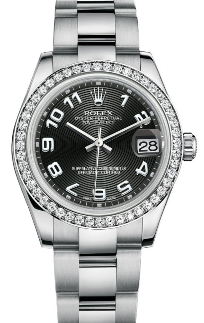 Rolex 178384 bkcao Datejust 31mm Steel and White Gold