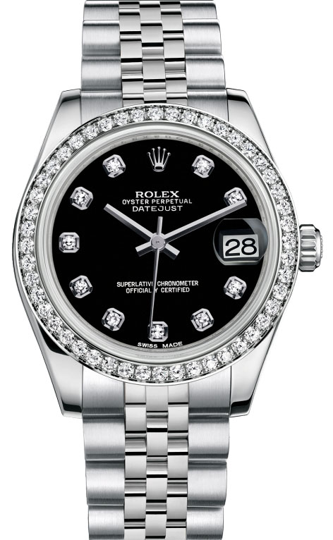 178384 bkdj Rolex 31mm Steel and White Gold Datejust