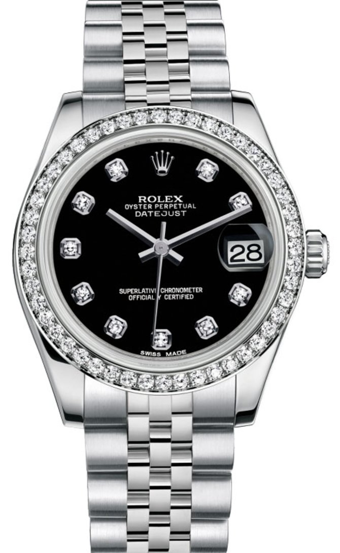 Rolex 178384 bkdj Datejust 31mm Steel and White Gold