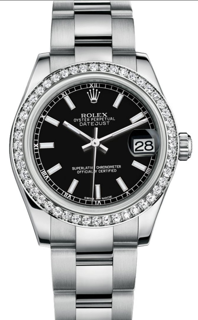 Rolex 178384 bkio Datejust 31mm Steel and White Gold