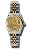 Rolex Datejust Ladies 179163 chsbrj 26mm Steel and Yellow Gold