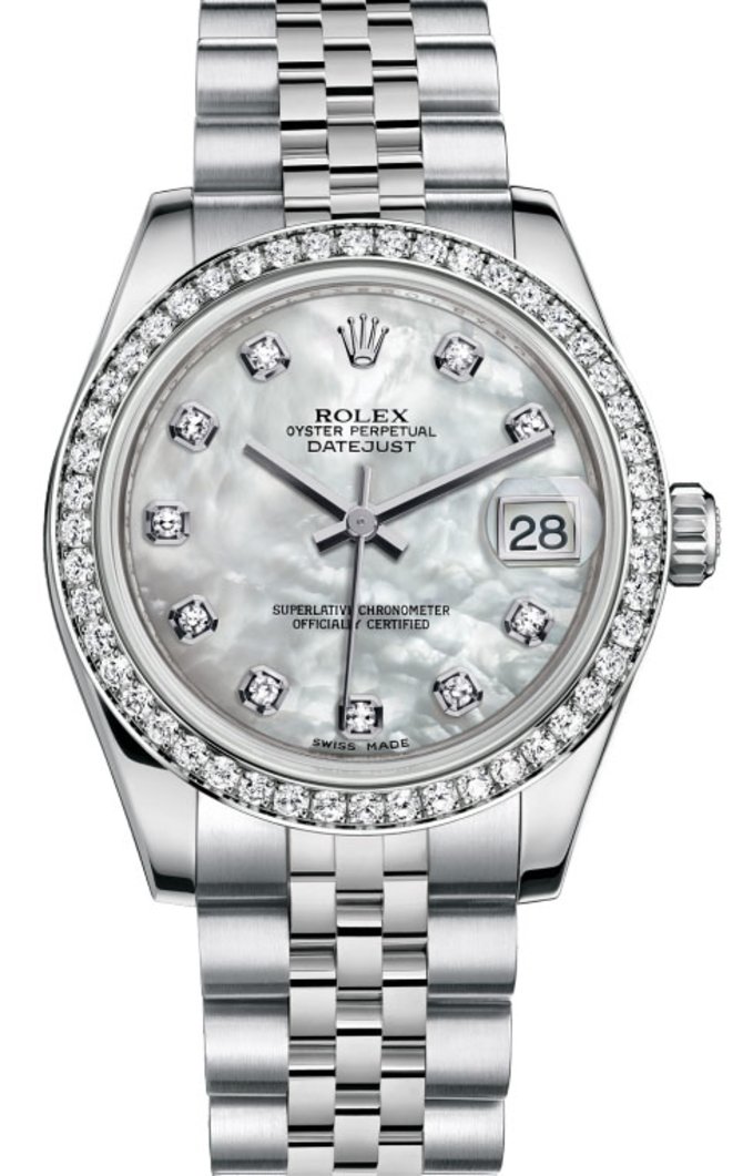 Rolex 178384 mdj Datejust 31mm Steel and White Gold