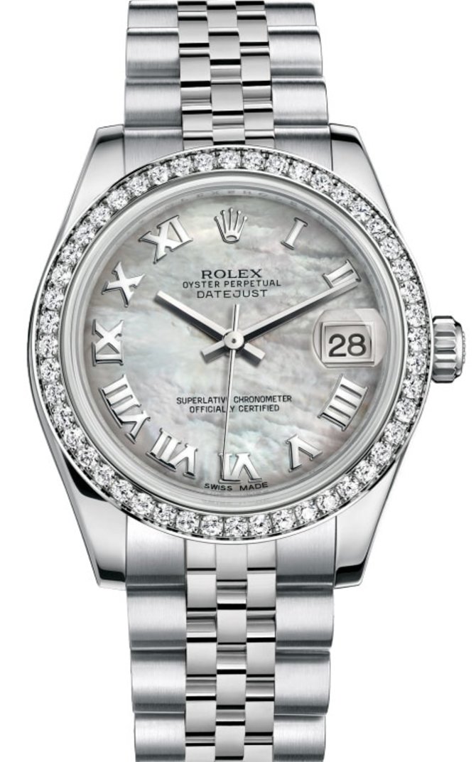 Rolex 178384 mrj Datejust 31mm Steel and White Gold
