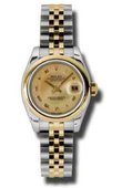 Rolex Datejust Ladies 179163 chmdrj 26mm Steel and Yellow Gold