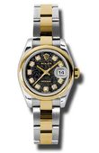 Rolex Datejust Ladies 179163 bkjdo 26mm Steel and Yellow Gold