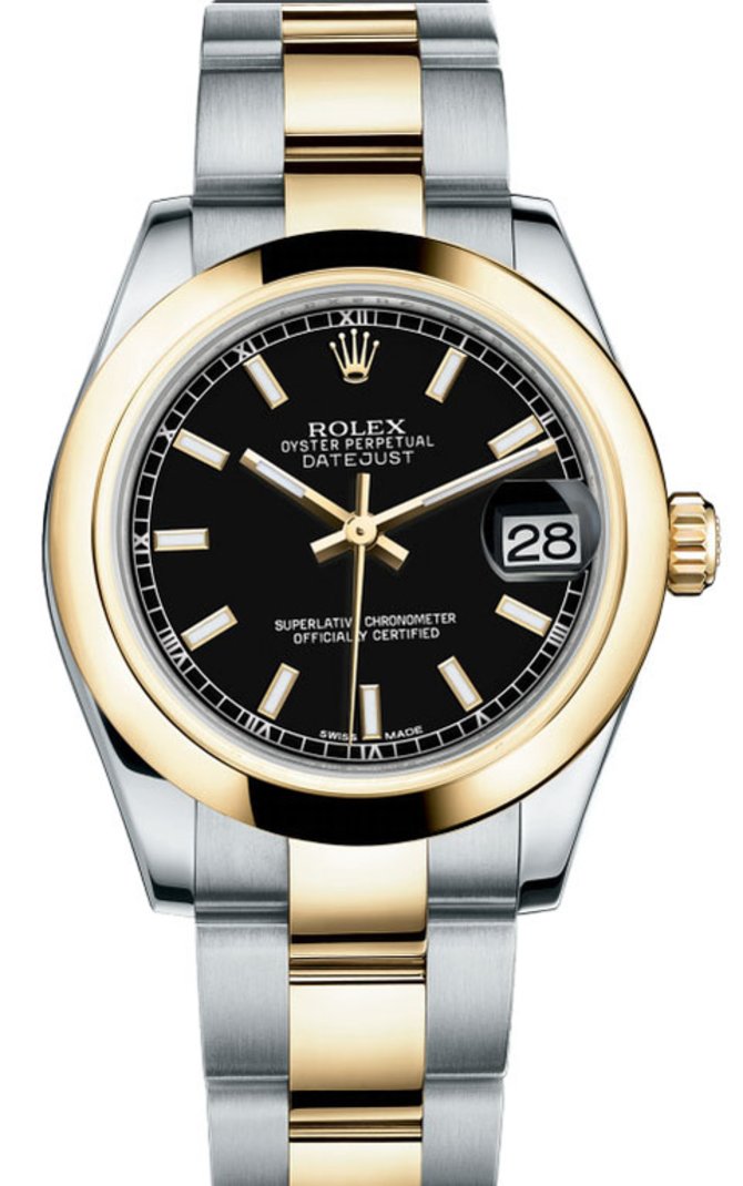 Rolex 178243 bkio Datejust 31mm Steel and Yellow Gold