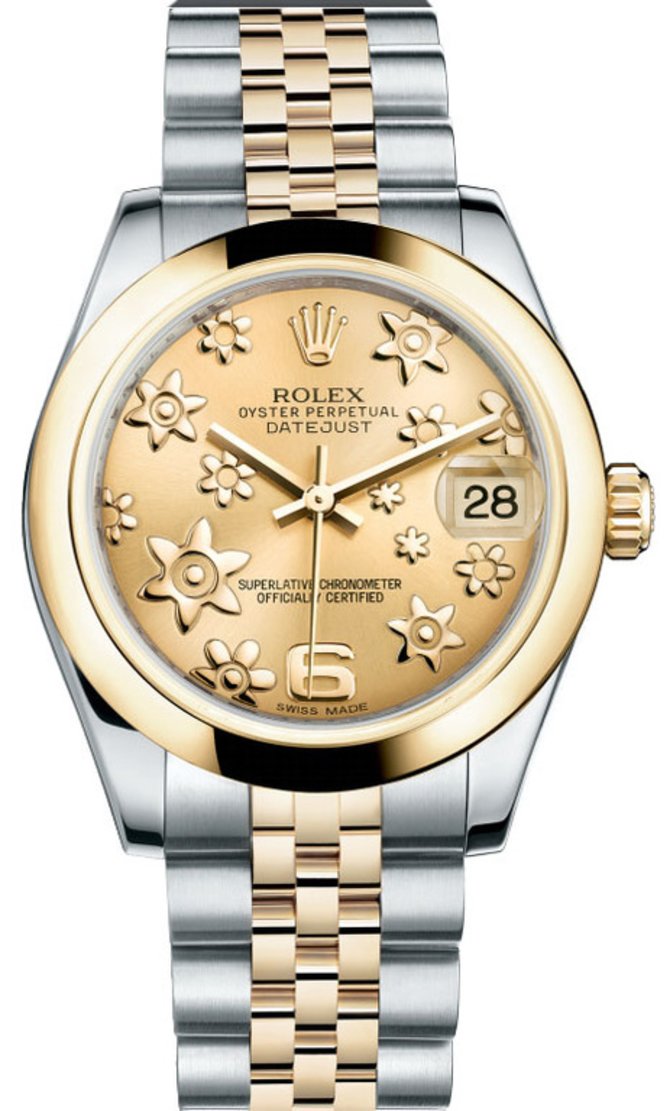 Rolex 178243 chfj Datejust 31mm Steel and Yellow Gold
