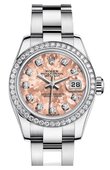 Rolex Datejust Ladies 179384 Gold Cristals Pink 26mm Steel and White Gold