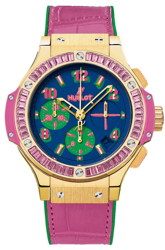 Hublot 341.VP.5199.LR.1933.POP14 Big Bang 41mm Ladies Pop Art Yellow Gold Rose - фото 1