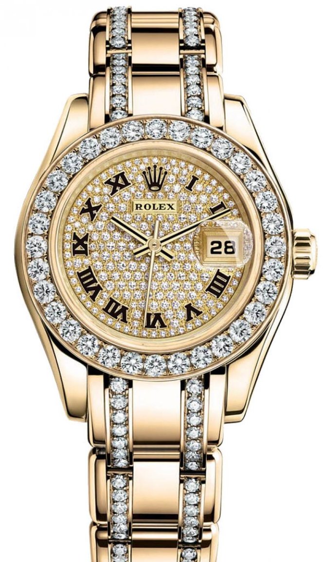 Rolex 80298 Pave Datejust Ladies Pearlmaster