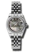 Rolex Datejust Ladies 179174 dkmrj 26mm Steel and White Gold