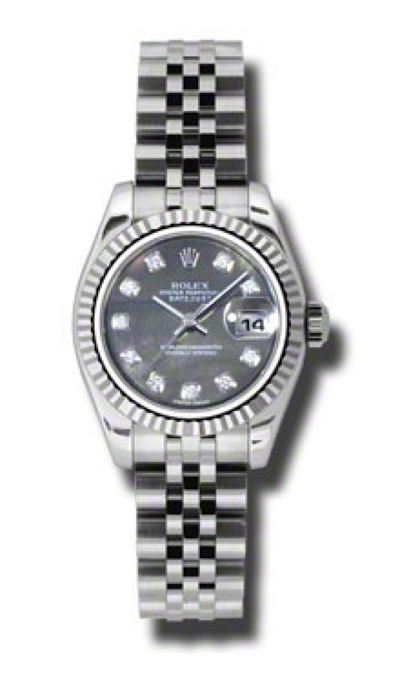 179174 dkmdj Rolex 26mm Steel and White Gold Datejust Ladies
