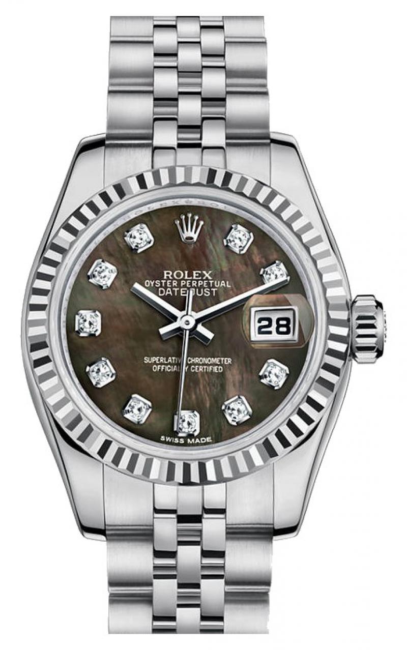 179174 dkmdj Rolex 26mm Steel and White Gold Datejust Ladies