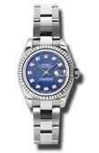 Rolex Datejust Ladies 179174 blsodo 26mm Steel and White Gold