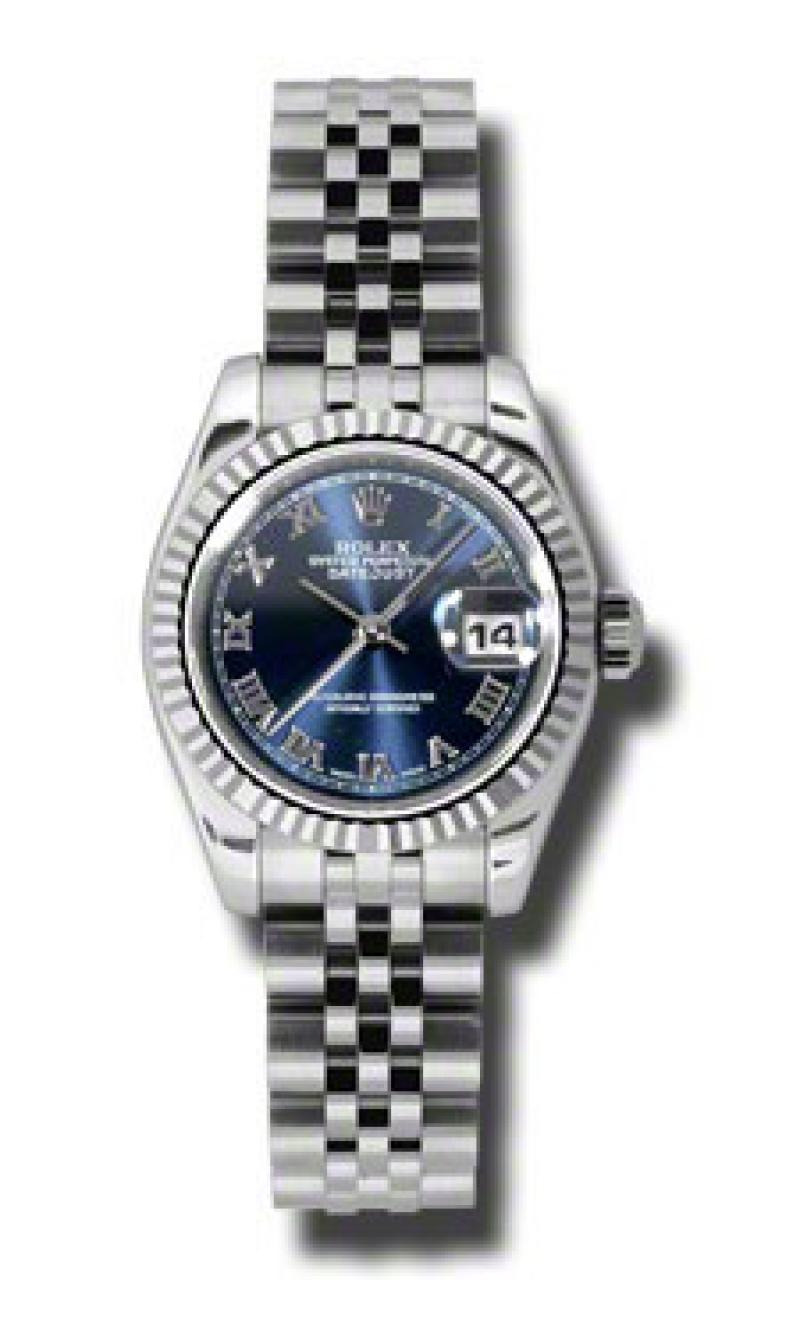 179174 blrj Rolex 26mm Steel and White Gold Datejust Ladies
